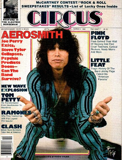 Steven Tyler vocalist for Aerosmith CIRCUS cover image. CIRCUS is the Legendary rock magazine owner-founder editor-publisher Gerald Rothberg. Est1966