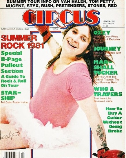 Ozzy Osbourne Circus Magazine Cover Image