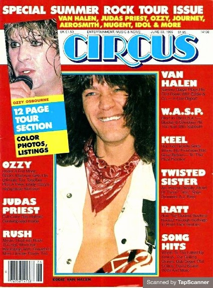 Eddie Van Halen Vintage Cover Image CIRCUS Magazine Official Website geraldrothberg.com 