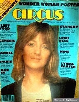 Christine McVie CIRCUS Magazine Vintage Cover Image Gerald Rothberg, founder-owner, editor-publisher